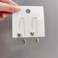 zdmxjl 2021 new trend women earrings fine sweet heart pendant tassesl stud earrings for women fashion jewelry gifts