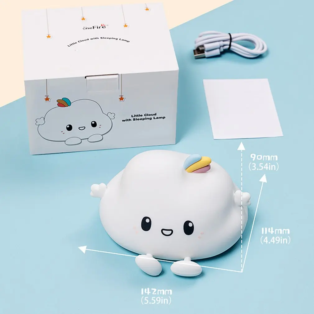 

Cloud Shape LED Night Light Remote control USB Rechargeable Soft Nursery Lamp Bedroom Light For Children Girl Toy Christmas Gift