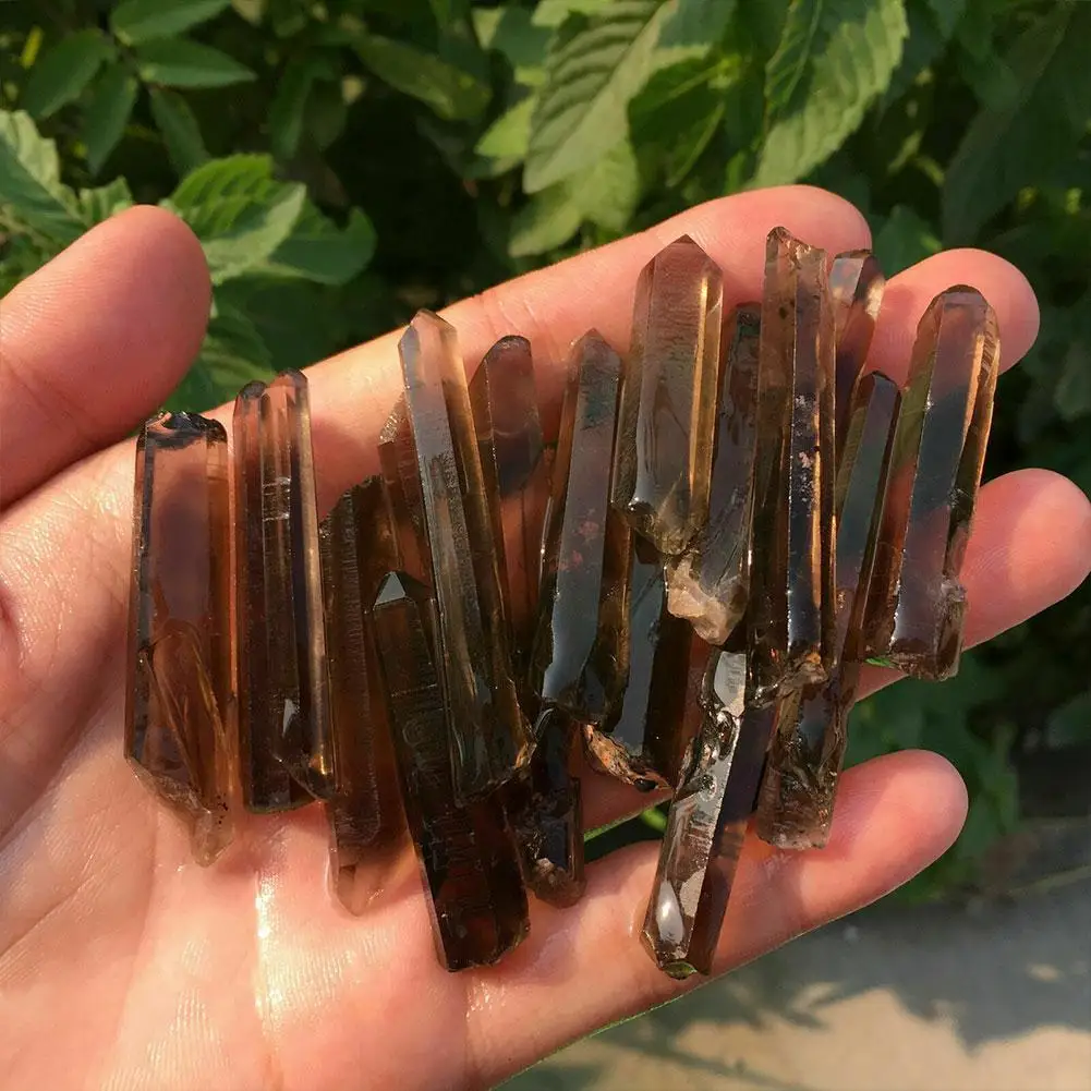 Natural Tea Citrine Single Crystal Point Healing Obelisk Wand Beautiful Quartz Stone Column Decor For Home Ornament Crushed N0H7 | Дом и сад