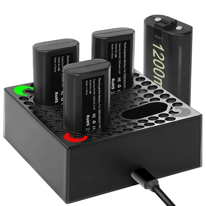 

Аккумулятор контроллера совместим с X-box One X/X-box One Elite, аккумуляторные батареи 4X120 0 мАч, цикл зарядки 2000