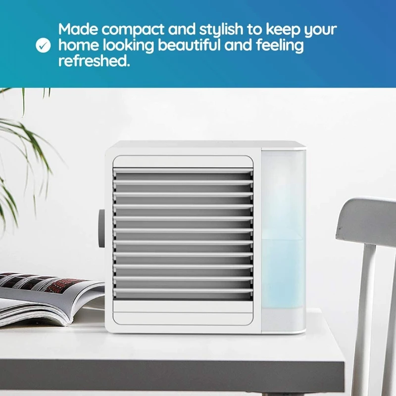 

1000ML Air Cooler Desktop Air Conditioner with Night Light USB Water Cooling Fan Humidifier for Home Office