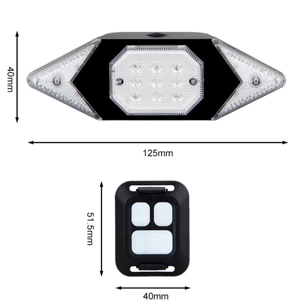 

Smart Waterproof USB Bike Rear Lamp Smart Remote Control Bicycle Turning Signal Light Wireless LED Warning Sensing Taillight