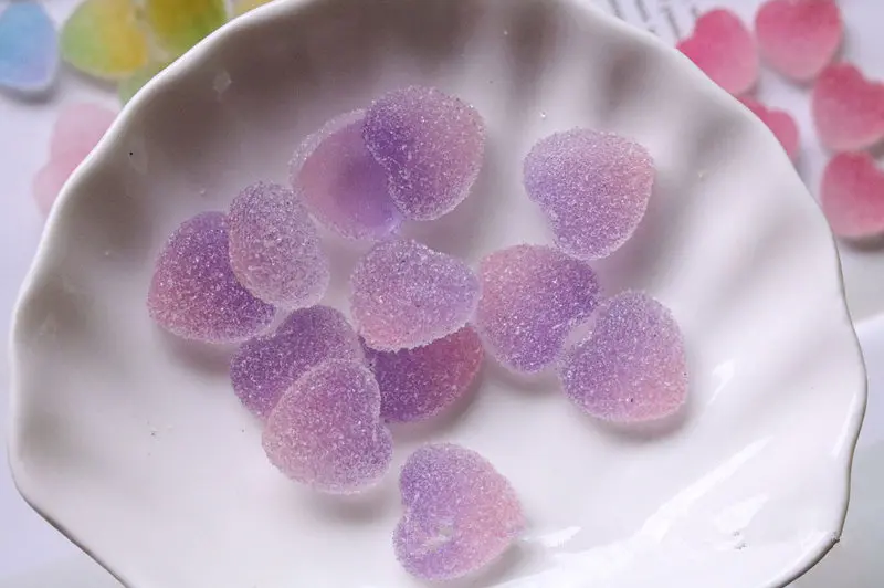 10 pcs purple 10 шт. красочный в форме сердца слизи наполнитель для слизи DIY полимер дополнение клейкие аксессуары Игрушка модель инструмент для детей игрушки подарки - Color: 10 pcs purple