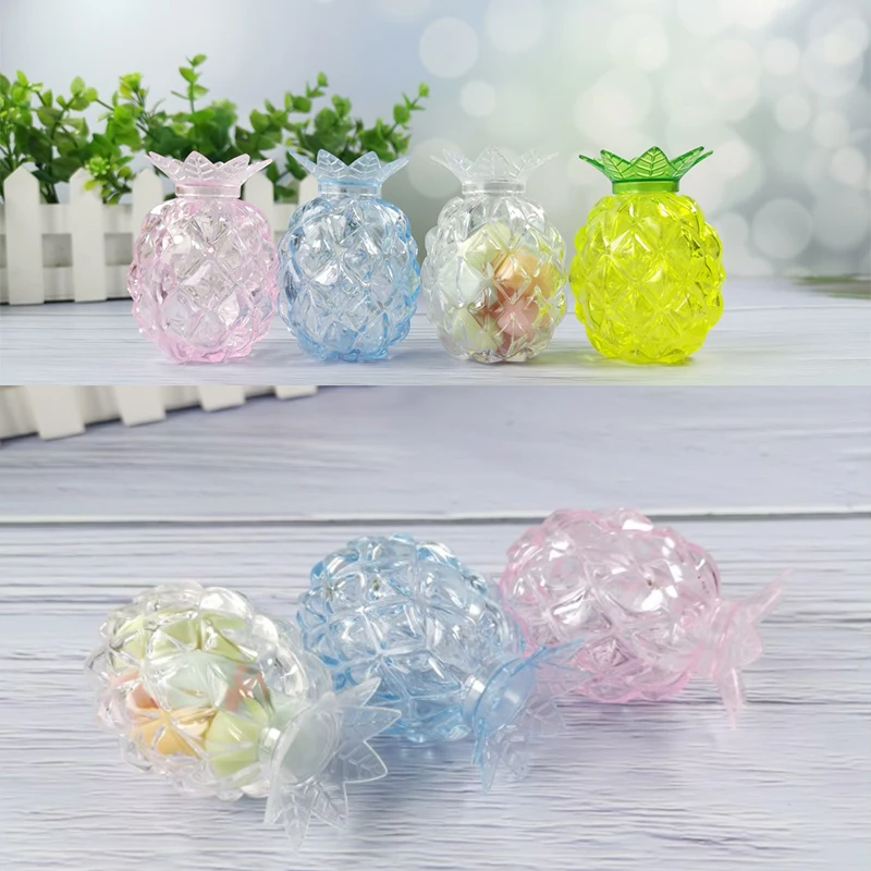 12Pcs Pineapple Shaped Candy Box Plastic Fruit Sugar Container Baby Shower Birthday Wedding Favor Gift | Дом и сад