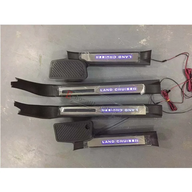 

For Land cruiser New arrived LC200 door sill plate. Land-cruiser door plate with light. door sill board plate for cruiser 200