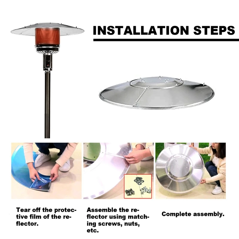 Наружный складной отражатель с тепловой фокусировкой для круглой фотовселенной