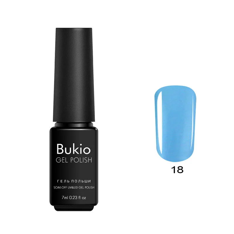 Bukio 29 чистых цветов Гель-лак 7 мл полуперманентные эмали замочить от УФ-гель лак для маникюра и ногтей дизайнерские украшения - Цвет: 18