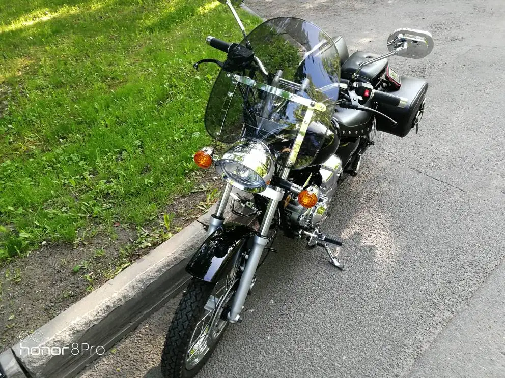 18 Inch Gray Ветровой экран для Honda VT1300 VT1800 VT 1300 1800 S C C1 CX CXA Fury 7/" или 1" Руль Ручки экран лобовое стекло - Цвет: 18 Inch Gray