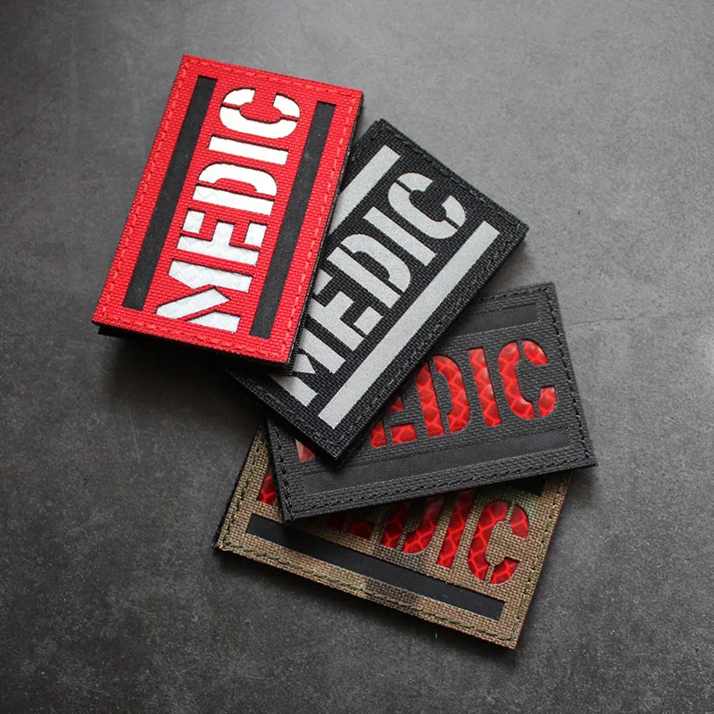 Медицинский спасательный значок на липучке ИК светоотражающий нейлоновый