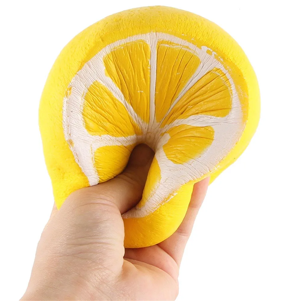 

Simulation Fruit Half Lemon Squishy Slow Rising Scented Fruit Ball Chain Charm Toy Grownups Stress Relief Toy Cake Squeeze Toy