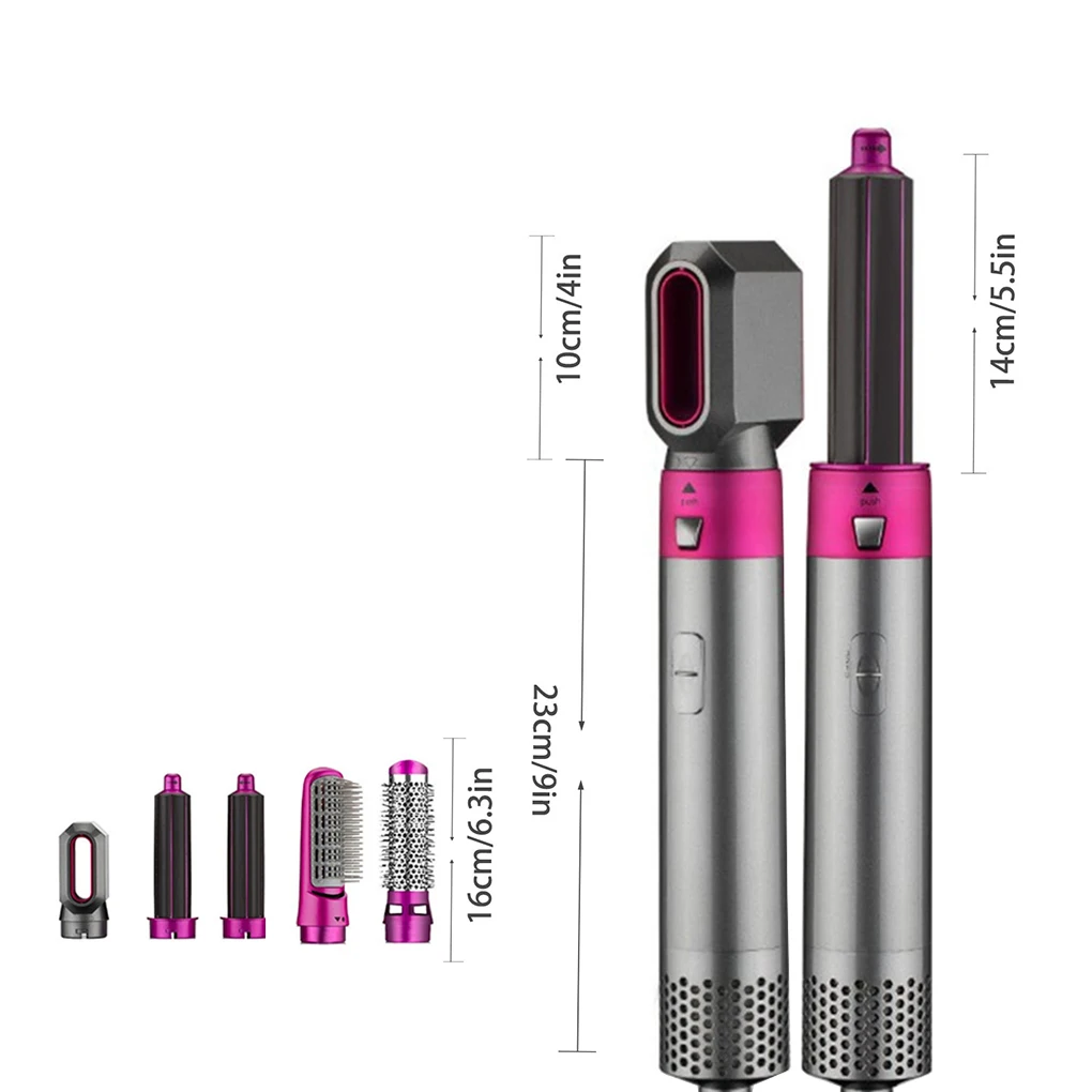 

Hair Dryer 5-in-1 Hairdryer Straightener Hair Stylish Straightening Curling Brush, US Plug