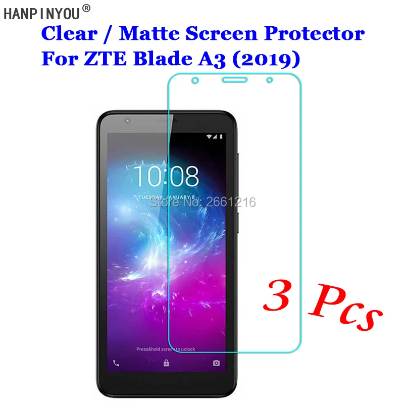 3 шт./лот для ZTE Blade A3 (2019) 5 0 дюйма Новая прозрачная/Антибликовая матовая защитная