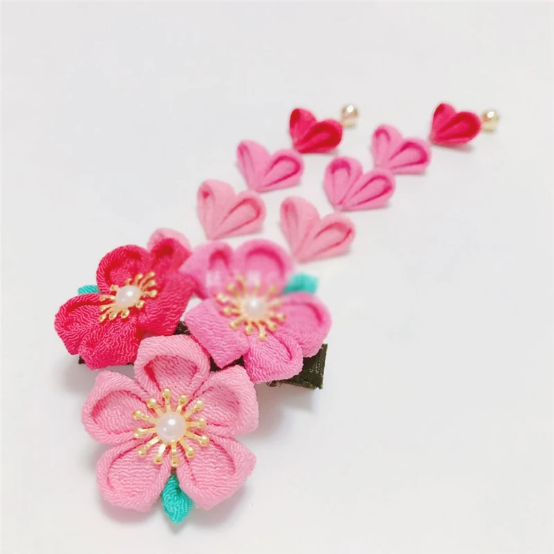 Заколка для волос в винтажном японском стиле кисточка Цветочный декор кимоно