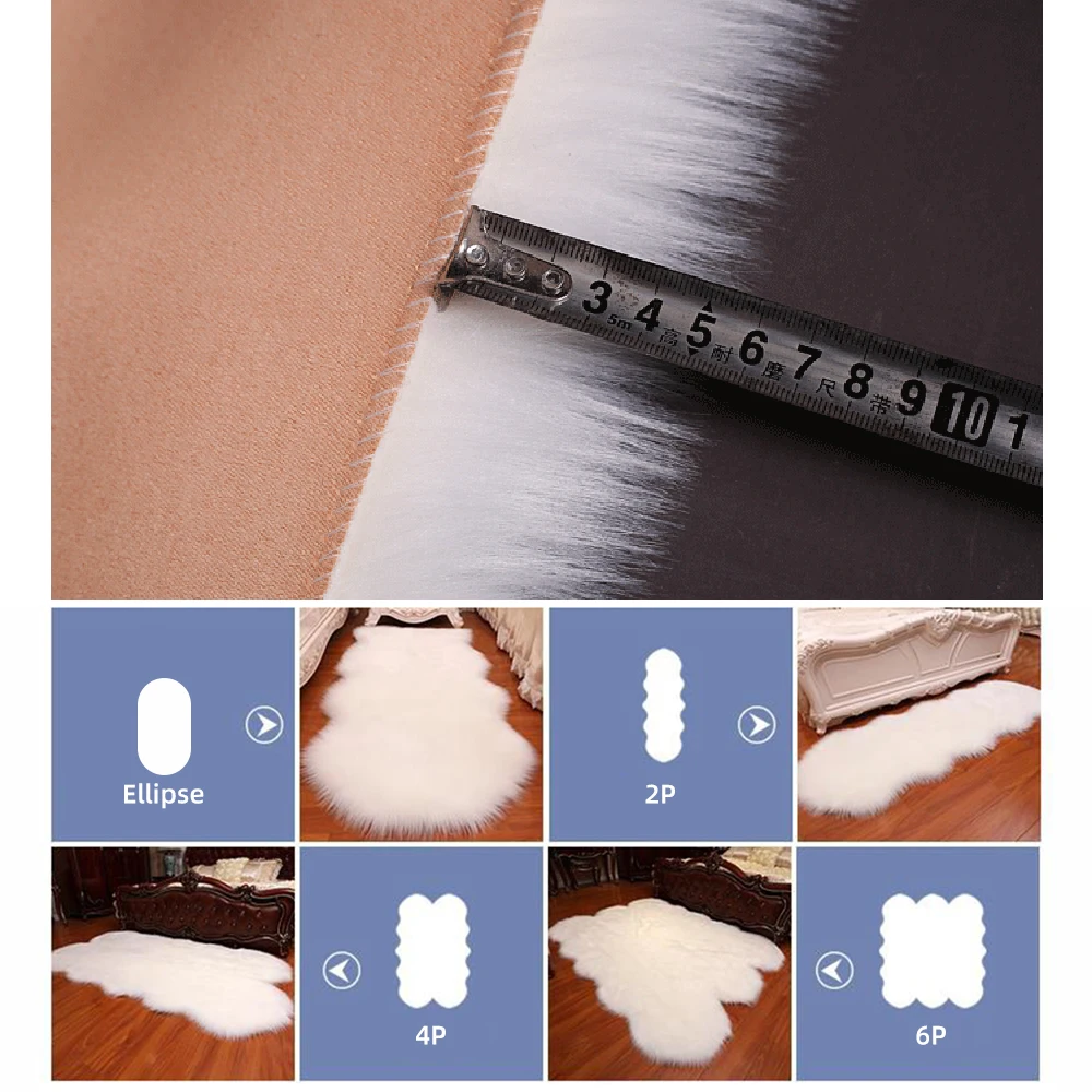 Ковры из овчины и искусственного меха для дома спальни детей гостиной стула