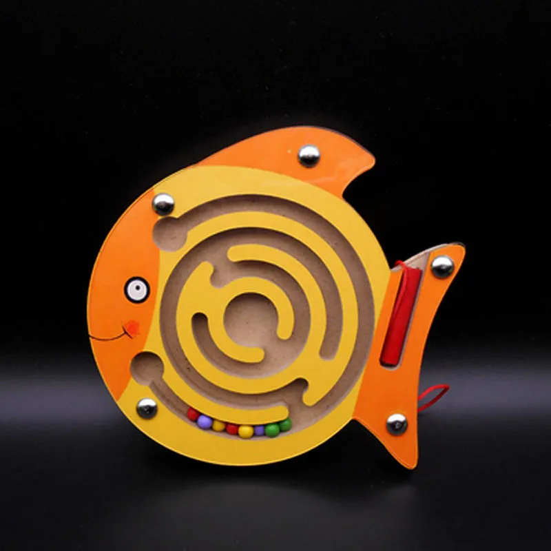 

1pc Baby Magnetic Maze Blocks Kids Wooden Animal Small Pen Early Educational Toys for Kids Block Learning Intellectual Games