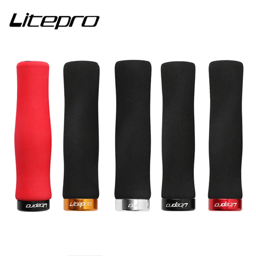 

Litepro Folding Bicycle Ultralight Unilateral Locking Grip Cover Mountain Bike Handlebar Lockable Sponge Grips Plugs