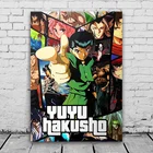 Аниме-постер Yusuke Urameshi Yuyu Hakusho, картина в рамке, искусство на стену, декор для комнаты, кабинета, Декор для дома, принты