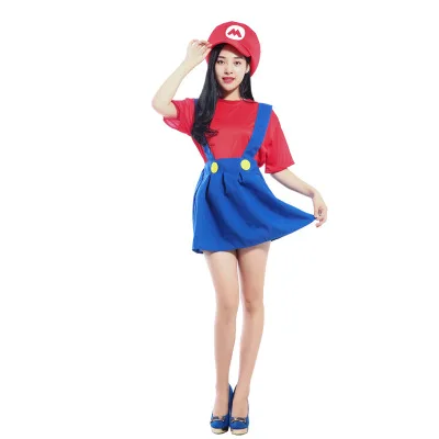 новый год Супер Марио Детский костюм косплей семья Funy Luigi Bros сантехник Пурим