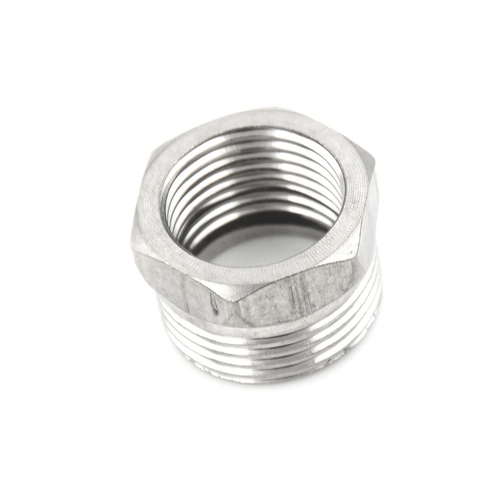 1 шт. нержавеющая сталь новый 3/4 "Мужской x 1/2" Женский резьбовой редуктор