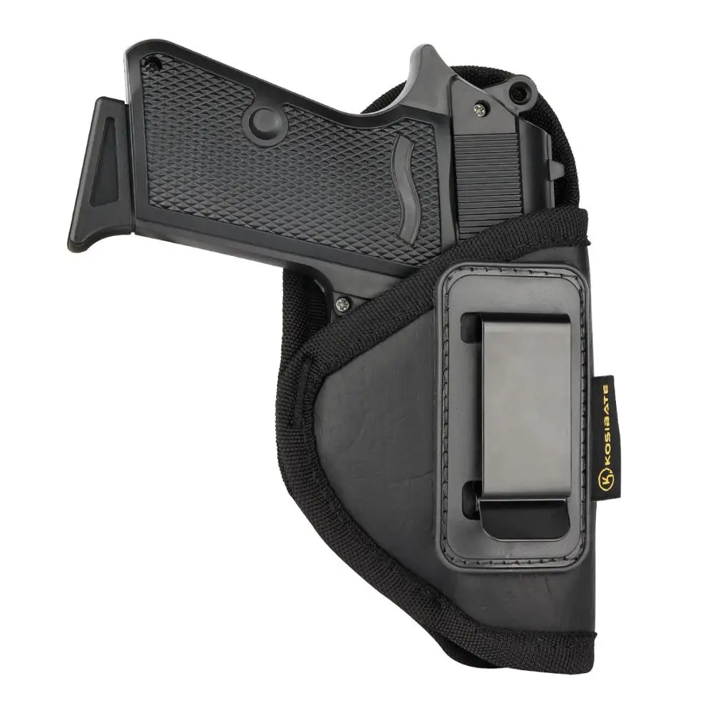 Kosibate IWB Gun Holster PU Leather Concealed Carry Holster for Small 380 Keltec Sig Sauer P238 S&W Bodyguard .380 Ruger LCP
