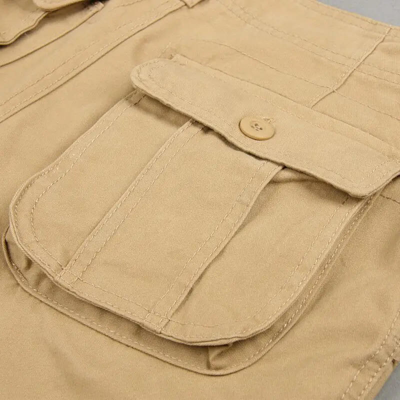 Брюки-карго мужские из размера плюс хлопка с множеством карманов | Мужская одежда