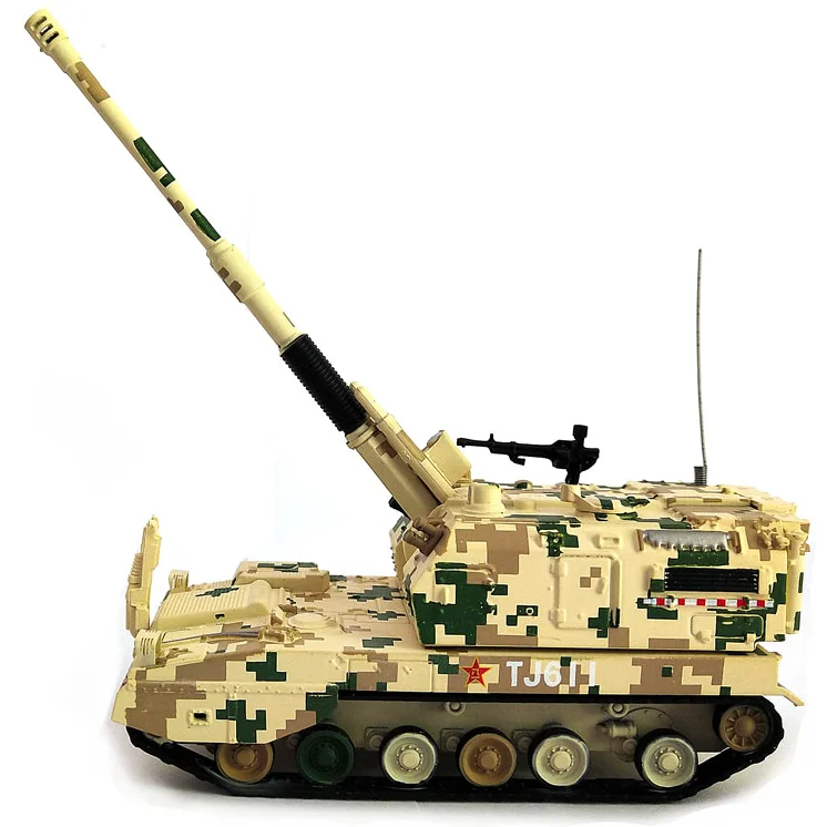 Modelo de tanque militar obitzer para ni&ntilde;os, juguetes fundidos a presi&oacute;n, escala 1/87, regalo de colecci&oacute;n-0