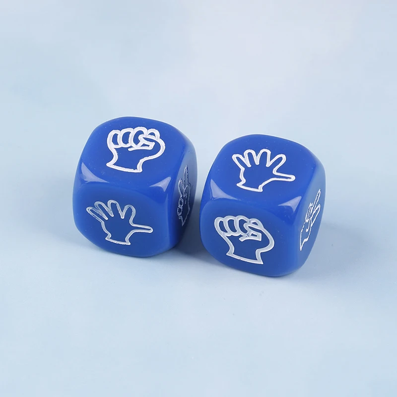 

2PCS 6-Side Dice Toy 20mm Drinking Game Dice Rock Paper Scissors Finger-guessing Gambling