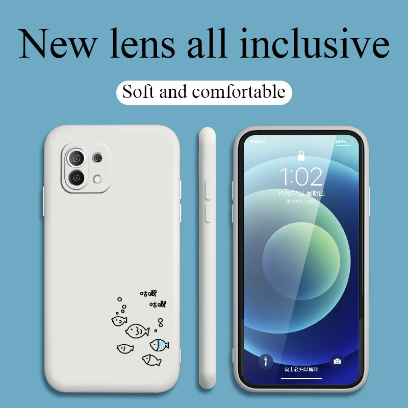 

Ocean Dolphins Phone Case For Xiaomi Mi 11 10T 10T Pro 10 S lite Ultra 9T 9 8 Note 10 Pro Poco F3 F2pro X2 Silicone Cover