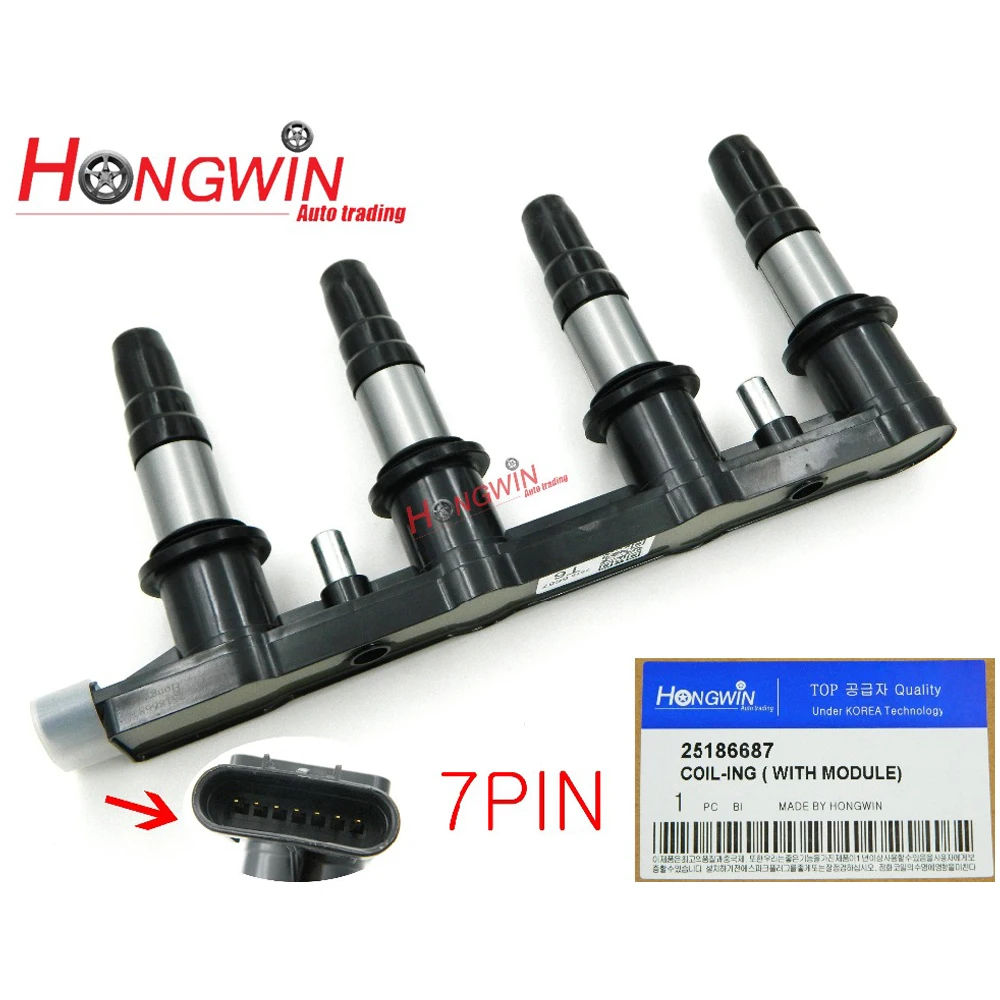 Катушка зажигания 25186687 (W модуль) для Chevrolet Cruze 1 8 2010 2015 AVEO/AVEO5 2009 2011 Sonic 2012 PONTIAC 2007