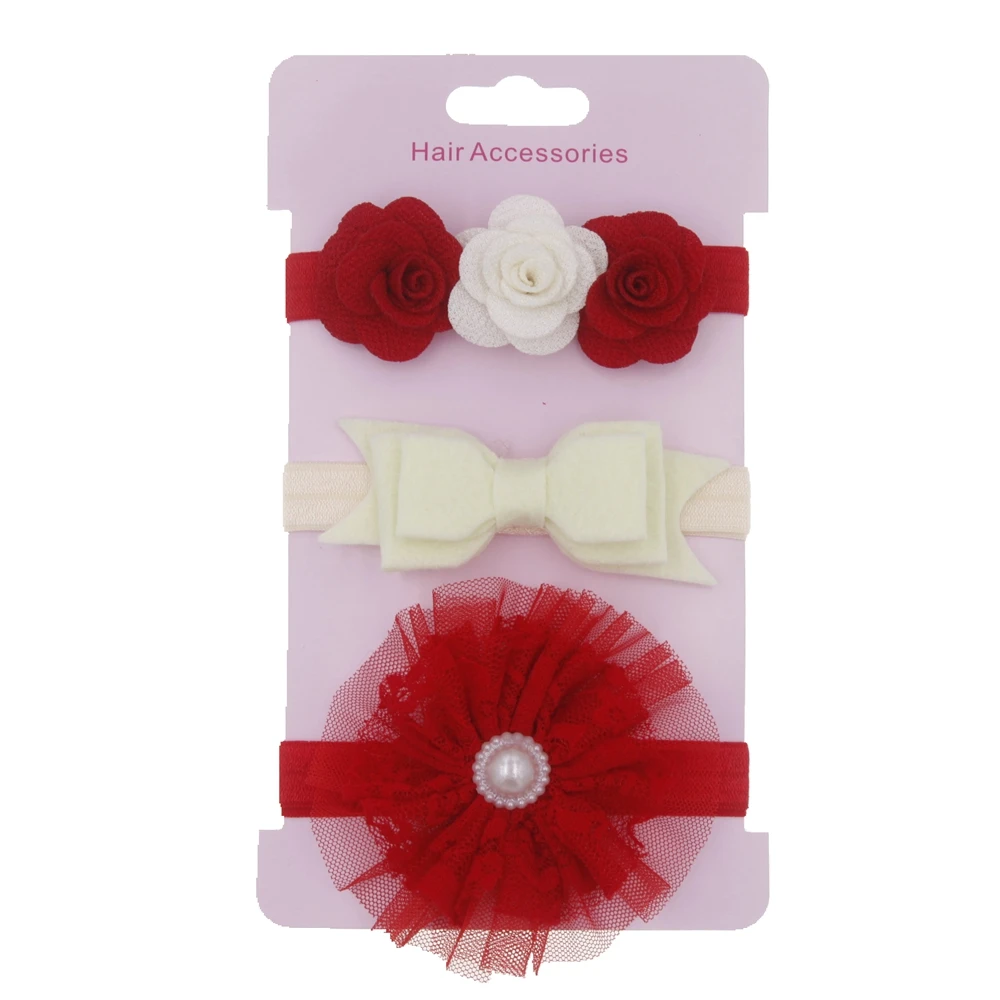 Детские головные уборы с жемчугом Цветочная повязка на голову для девочек