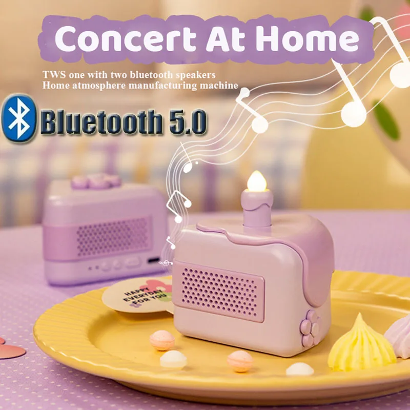 

Мини-пирожные bluetooth-колонки, беспроводной Ночной светильник, TWS колонки, музыкальный плеер с функцией записи, подарки на день рождения для ма...