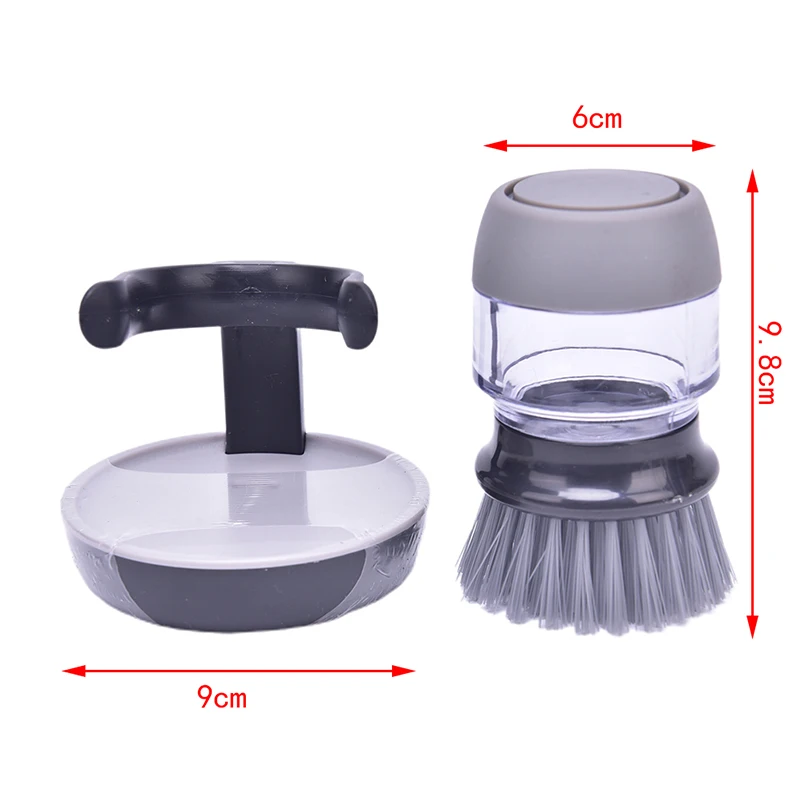 

1PC Cleaning Brushes Dish Washing Tool Soap Dispenser Refillable Pans Cups Bread Bowl Scrubber Kitchen Goods Accessories Gadgets