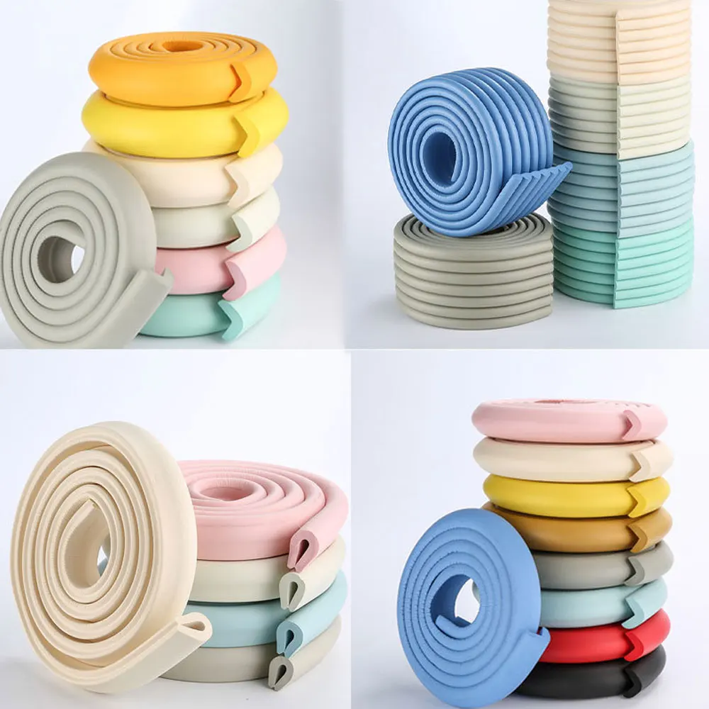 

2M DIY Cut Baby Safety Table Desk Edge Corner Protector U L Shape Home Cushion Kids Child Safety Protection Foam Bumper Stripe