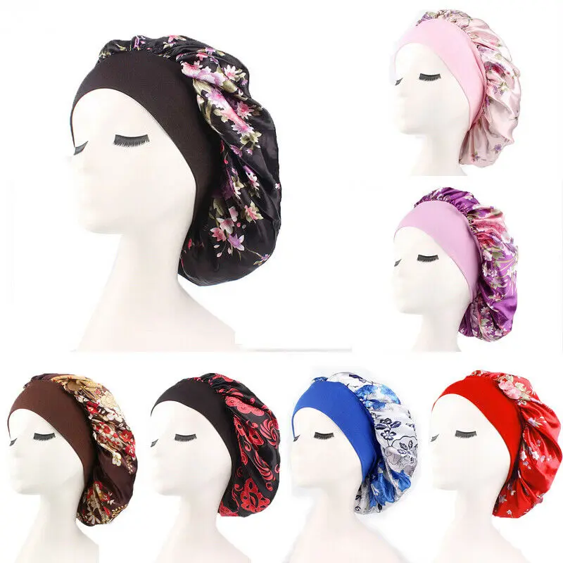 Для Женщин Атласная Ночная рубашка Красота салон сна Кепки волосяной покров