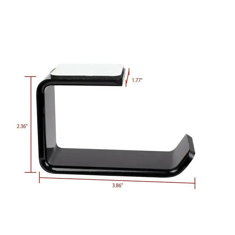 

1Pcs Black Sticker Acrylic Headphone Bracket Wall Mounted Headset Holder Hanger Desk Hanger Hook Earphone Sticky Display Stand
