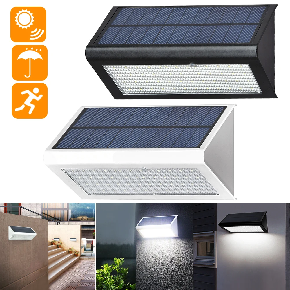 4 48 LED Solar Powered Light 1000LM Motion Sensor Wall Lamp Waterproof Outdoor Energy Saving Garden Street Lights | Лампы и освещение