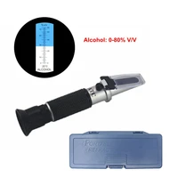 0 80 hand held alcohol refractometer atc spirits tester alcoholometer portable refratometro for liquor or wine content meter