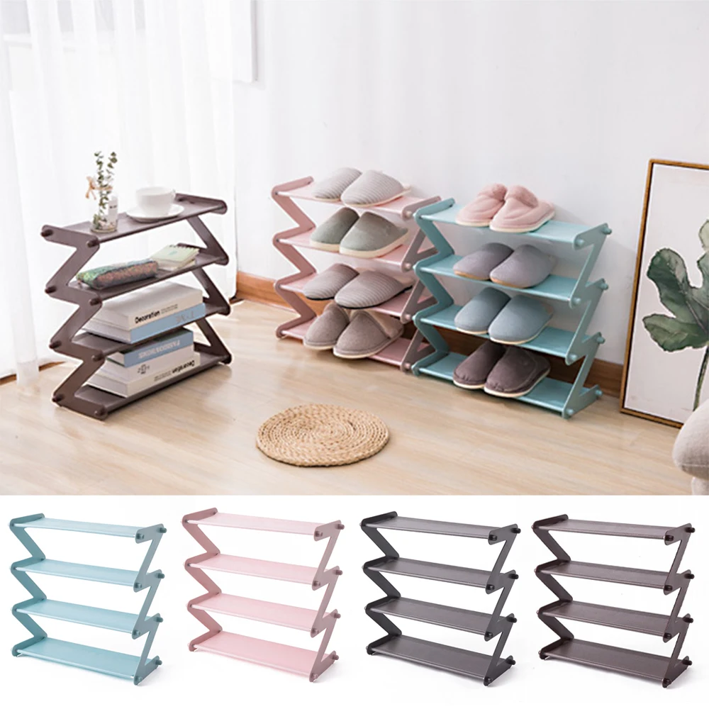 

Stainless Steel Shoe Rack Shoe Tower Organizer Cabinet Stackable Storage Shelf Multi-layer Shoes Storage Holders