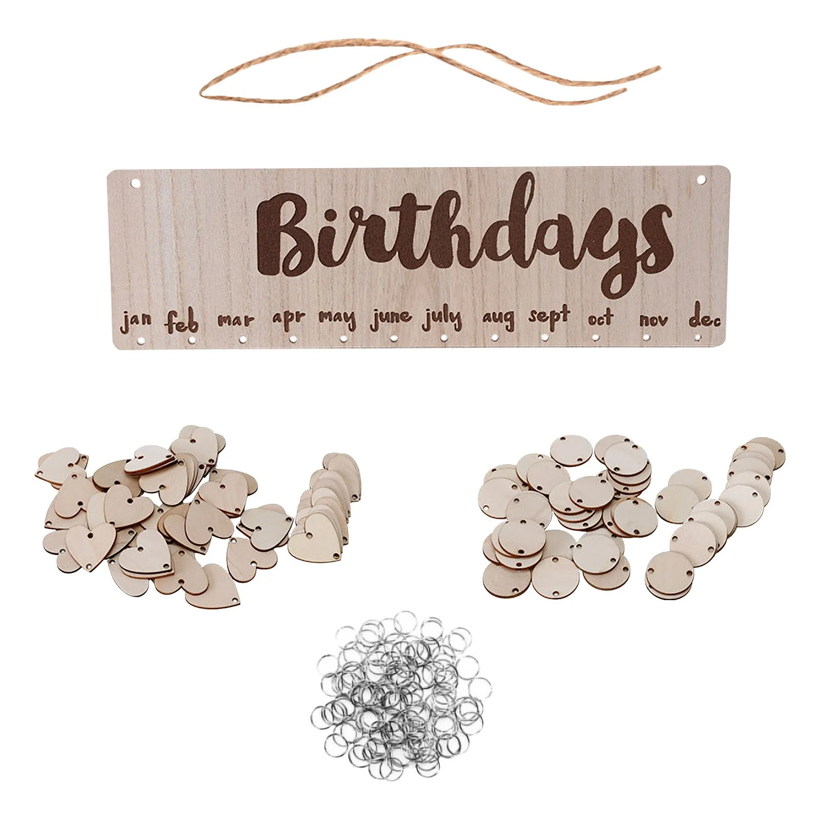 Деревянный семейный декор доска с напоминанием о день рождения календарь трекер