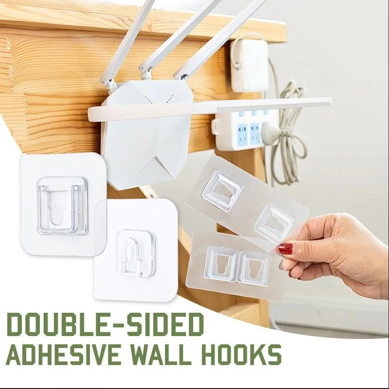 

Home Double-Sided Adhesive Wall Hooks Hanger Strong Transparent Suction Cup Wall Holder For Kitchen Dubbelzijdig Klevende Haken
