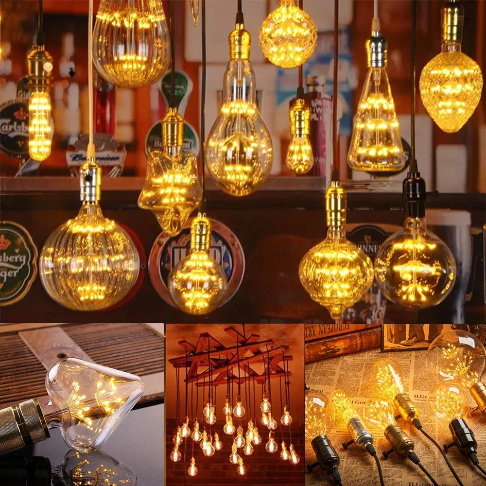 Светодиодный светильник в стиле ретро с регулируемой яркостью виде звездного