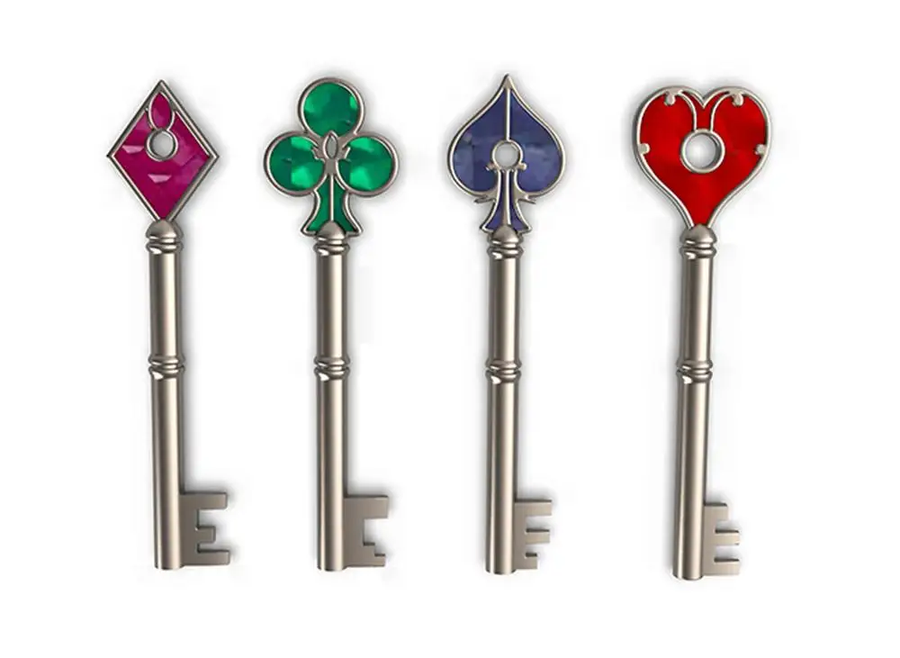 Набор ключей XCOSER Biohazard RE: 2 Remake RPD 4 шт. аксессуары для косплея подарок на Хэллоуин