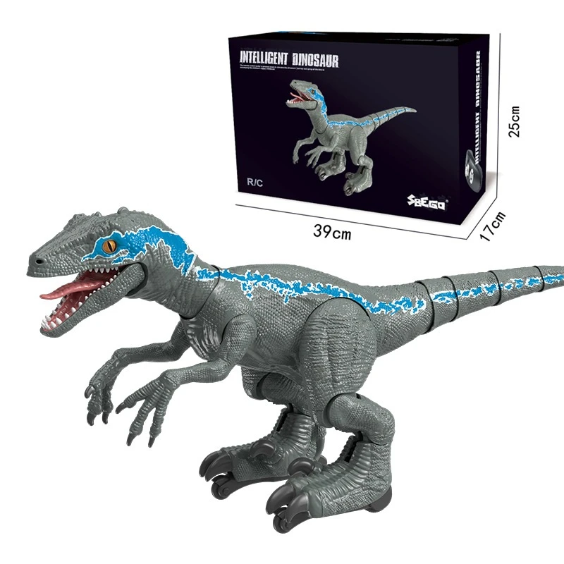 

2.4G RC Dinosaur Intelligent Raptor Animal Remote Control Jurassic Dinosaur Toy Electric Walking Animals Cat Toys For Children