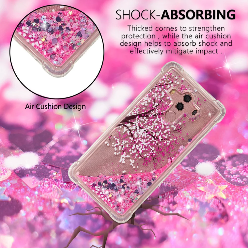 Bling Case for Huawei Mate 10 Pro Soft Silicone Bumper Cover Mate10 BLA-L29 BLA-L09 Cute Glitter Liquid Cases BLA L29 L09 | Мобильные