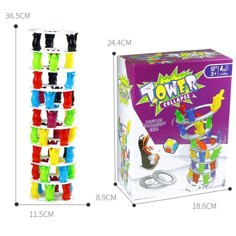

Penguin Balance Toy Challenge Tower Stacked Children Toys Desktop Game