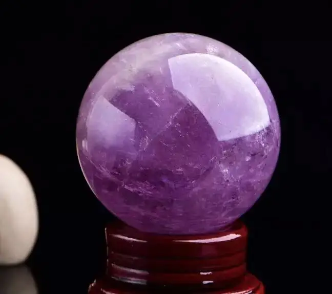 

MOKAGY 60mm-70mm Natural Dreamy Amethyst Ball Healing Purple Crystal Sphere for Decoration 1PC