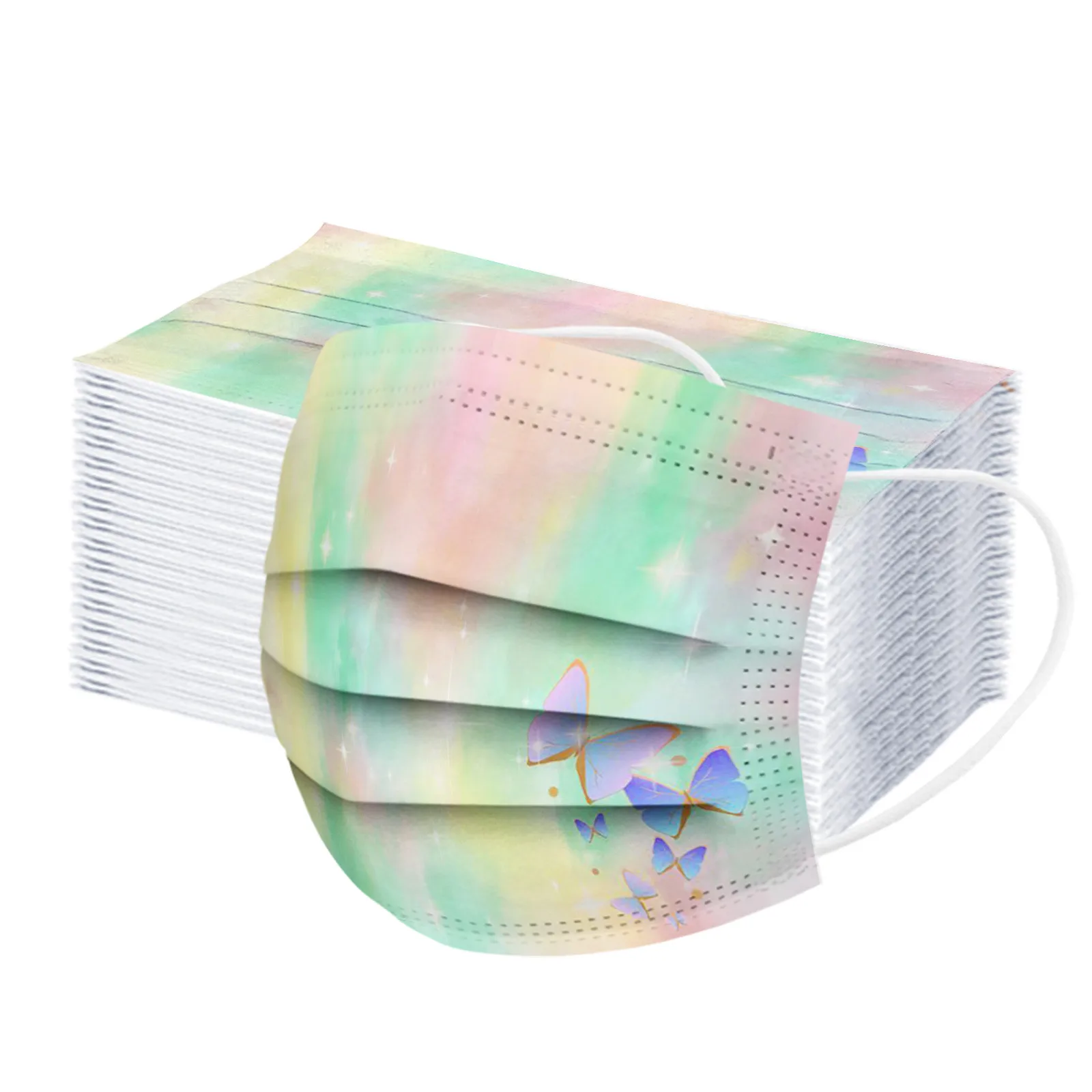 

Детская дышащая одноразовая маска Starry-sky, трехслойная Защитная повязка, Прямая поставка, оптовая продажа, повязка на голову