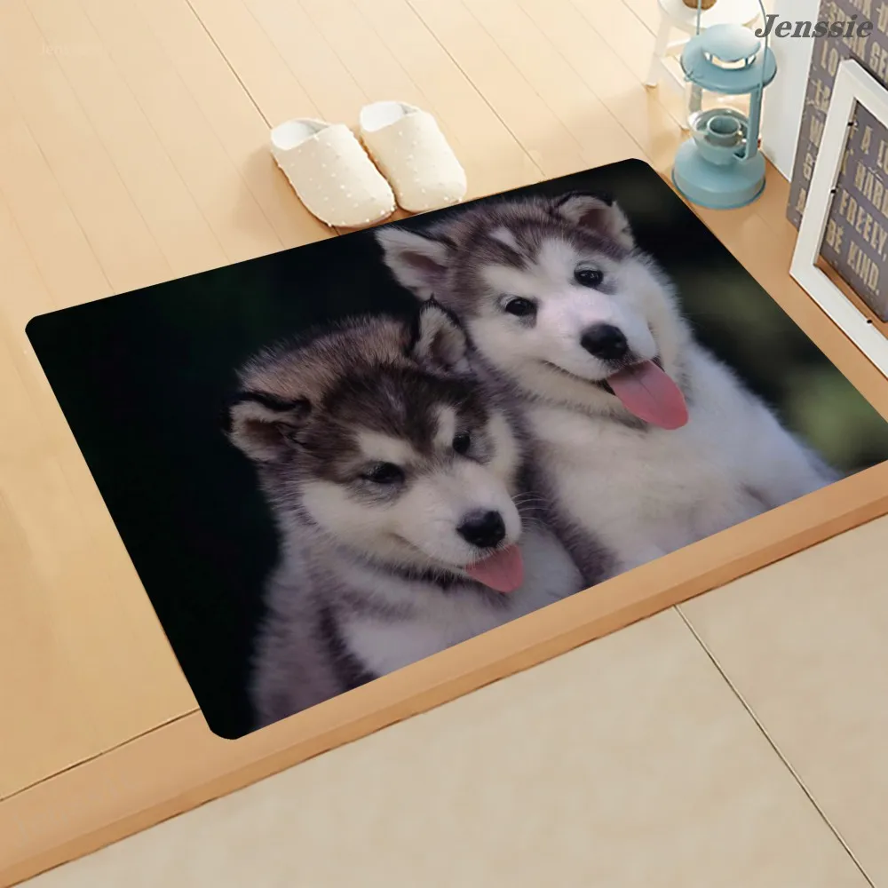 Золотистый ретривер хаски 3D Оформление интерьера нескользящий напольный коврик