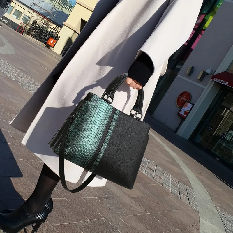 

Genuine Leather Women Top-handle Handbag 2021 New Fashion Single Shoulder Messenger Bucket Bags Ladies Fashionable Purses Sac Gg