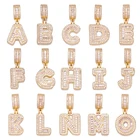 Ювелирные изделия Сделай Сам высшего качества для женщин и девушек ожерелье с буквами инициала золотые 26 букв Очаровательные Подвески из меди CZ ювелирные изделия